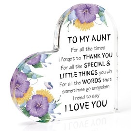 Gifts for Aunt, Aunt Gifts for Women, Aunt Gifts from Nephew Niece, Best Aunt Ever Gifts, Aunt Gift Ideas, Aunt Birthday Gifts, Christmas Gifts for Aunt Thanksgiving Gifts Acrylic Desk Decorations
