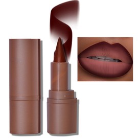 Erinde 2-in-1 Lip Liner and Lipstick Lip Combo Set, Matte Nude Dark Brown Red Lip Liner Creamy Lip Pencil Crayon, High Pigmented Long lasting Lipstick Makeup, 07# Mulberry