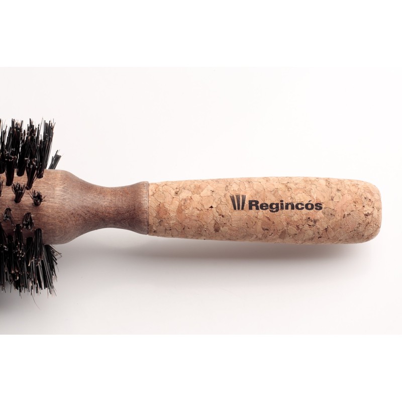 Regincós 20829 Round Hair Brush, Mixed Bristle Wood Body with