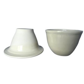 KITCHEN FLIGHT African Violet Pot 2 Piece, Self Watering Ceramic, 6 inch with Ph Soil Tester 3 in 1 (White)