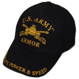 Eagle Emblems CP00116 Black U.S. Army Armor "Mobility, Power, and Speed" Cap