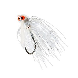Z-man CEFL12-06 Crosseyez Flipping Jig, Size 4/0 Hook, 1/2 oz, White Lightning, Package of 1