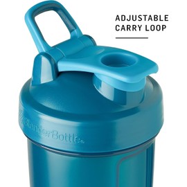 BlenderBottle Classic V2 Botella mezcladora perfecta para batidos de proteínas y preentrenamiento, 28 onzas, color azul océano