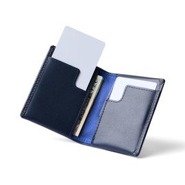 Bellroy Slim Sleeve, Slim Leather Wallet (Max. 8 Cards and Bills) - Navy