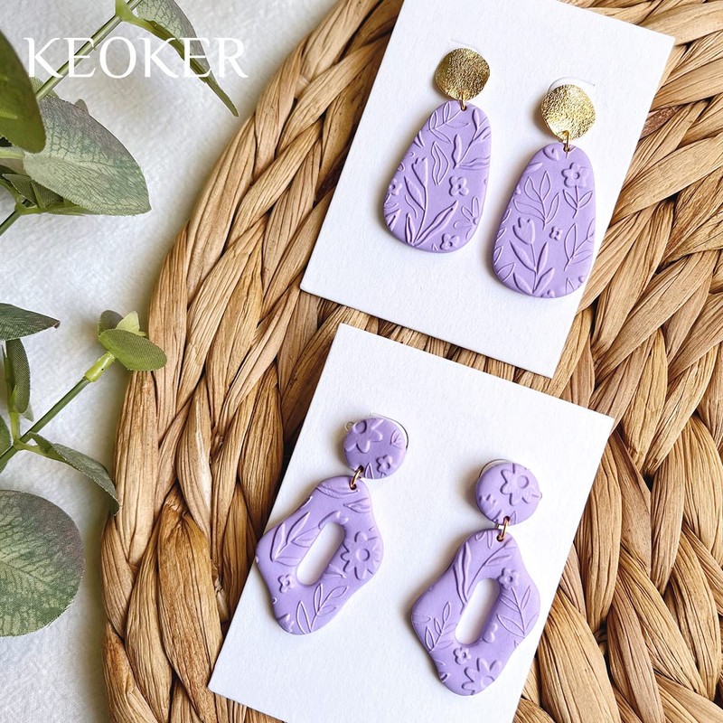 Keoker Polymer Clay Texture Sheets, Clay Texture Mat for Making