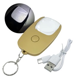 Flipo Rechargeable Magnifying Glass with Light, 5X Lighted Pocket Magnifier with Keychain, Illuminated Magnifier for Reading Coins Jewelry