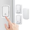 Self Powered Doorbell Set 2 Transmitter Long Range 38 Ringtones