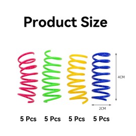 4 Pcs Colorful Cat Springs, Spiral Toy for Cats, Durable Plastic Pet Springs, Interactive Bouncing and Play Training Toy, Fun Exercise Gift for Kittens and Adult Cats, Entertaining Cat Accessories