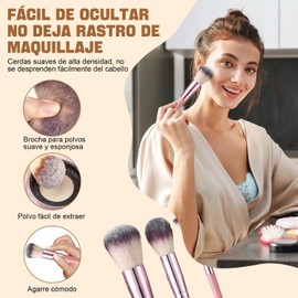 42 Piezas Kit de Brochas de Maquillaje Profesional Completo, Juego de Brochas para Maquillar para Sombras de Ojos Mejillas y Rostro, Adecuado para Principiantes y Profesionales