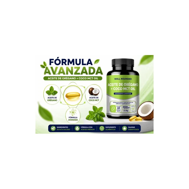 Aceite De Orégano Y Aceite De Coco Mct Oil Kit