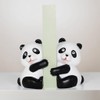 ZXFINTV Cute Pandas Decorative Bookends，Unique Animal Book Ends，Creative Resin Statue