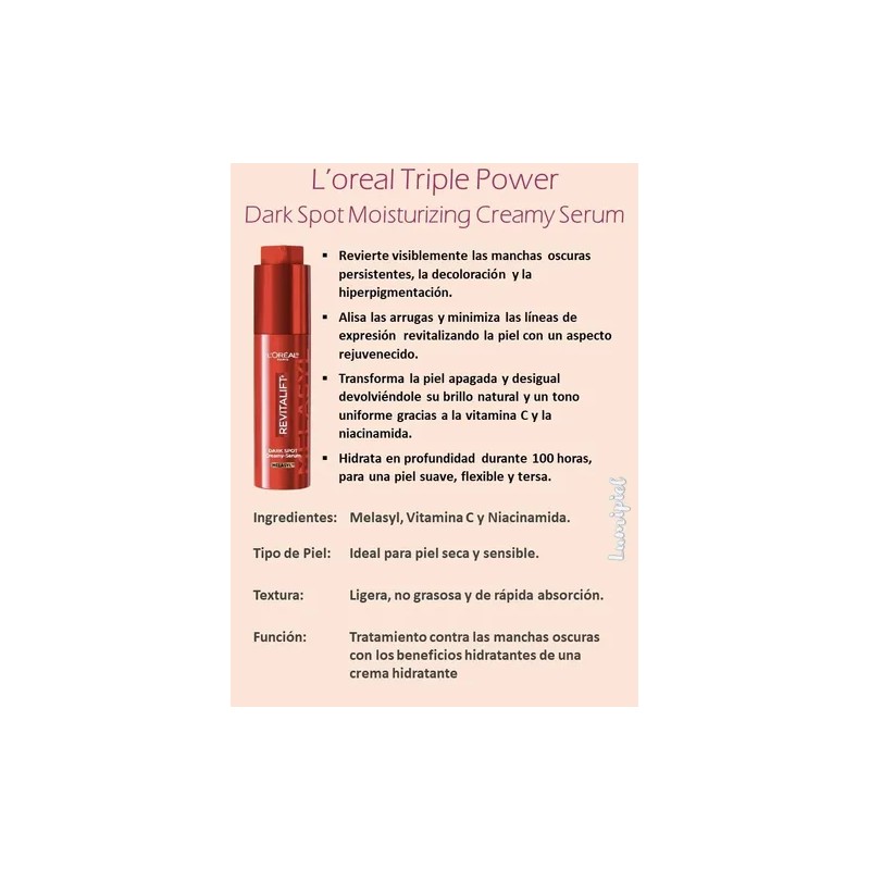 L'oreal Triple Power Suero Cremoso Antimanchas 50ml