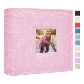 Cherrich Small Photo Album 4x6 100 Pockets with Writing Space Linen Cover Picture Book Holds 4x6 Photos for Wedding, Baby, Family, Graduation