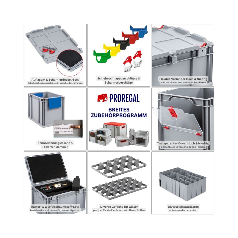 SuperSparSet 10 x Support Lids Set Eurobox NextGen with 4
