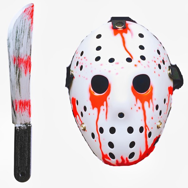 Wen XinRong Mask Halloween Costume Horror Mask Cosplay Costume Mask Party Masquerade Props Mask (Blood)