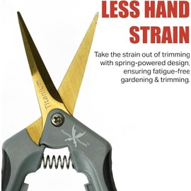 Piranha Pruner Trimming Scissors - CURVED Titanium Blade Right or Left handed