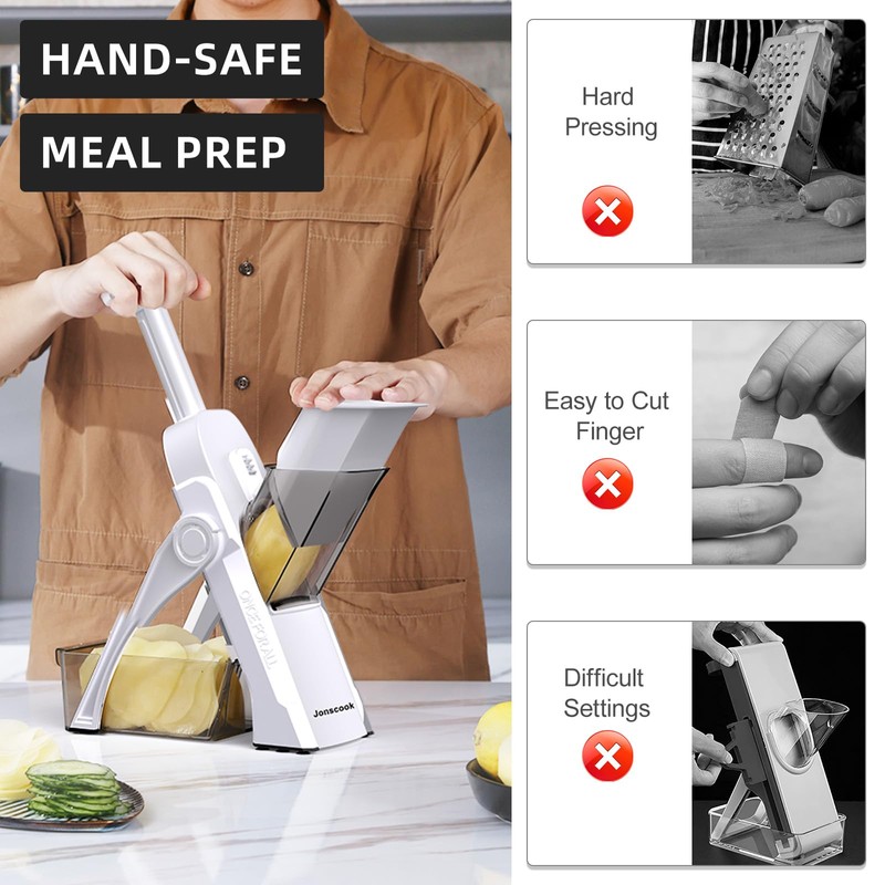 Vegetable Slicer Kitchen Adjustable Thickness 0.1-8mm Professional Vegetable Slicer Potato