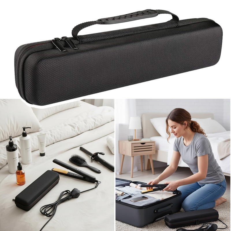 Faylapa Hard Carry Travel Case for Hair Straightener Iron,Hair Straightener