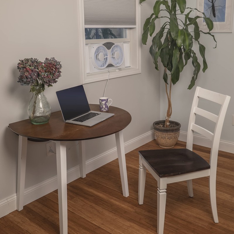 Comfort Zone Twin Window Fan with Remote Control, Removable Cover,