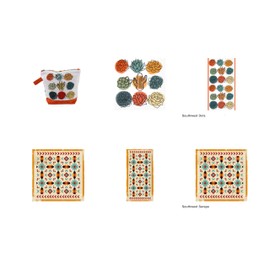 Boston International IHR Servilletas de papel de 3 capas, tamaño de cóctel de 20 unidades, lunares del suroeste