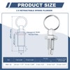 PATIKIL 2 Pcs Spring Plunger with Pull Ring, M8x1.25 Stainless