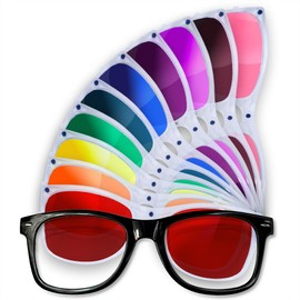 GloFX Snaps: Color Therapy Glasses - Magnetic Sunglasses with Stabilizing Notch - All-Day Comfort for Light, Photophobia & Migraine Relief - Snap-On Design with 10 Therapeutic Lenses