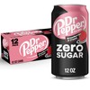 Dr Pepper Zero Strawberries and Cream Soda, 12 fl oz