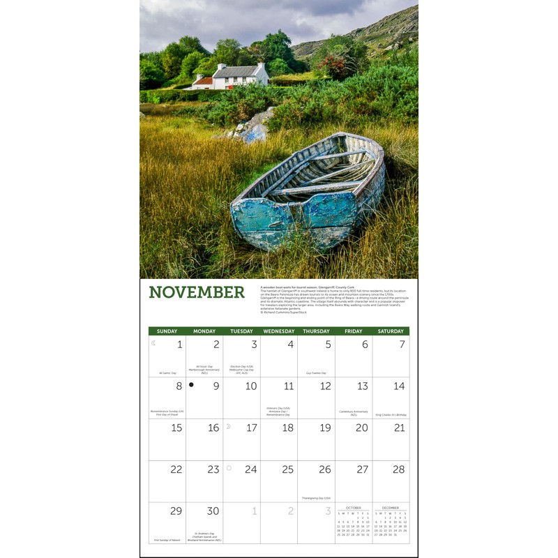 Irish Country Wall Calendar 2026, Monthly January–December 12" x 12"