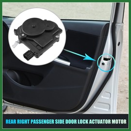 Motoforti Replacement Rear Right Side Power Door Lock Actuator Motor for Honda Odyssey 2005-2010 5-Door Side Slide Door Lock Door Latch Actuator Assembly No.72623-SHJ-A21 Black Long-lasting