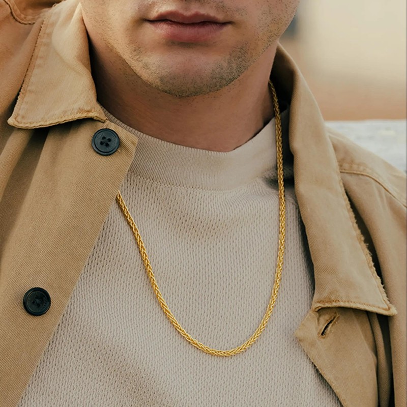 VEXXS Wheat Chain Necklace14