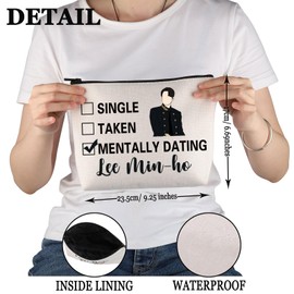 PWHAOO K-Drama Lover Gift Dating Lee Min-H Makeup Bag Lee Min-H Fan Cosmetic Bag Lee Min-H Mech (Dating Lee Min-H MC)