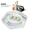Crystal Tray Mirror Hex Shaped Multifunctional Dessert Pastry Fruit Storage