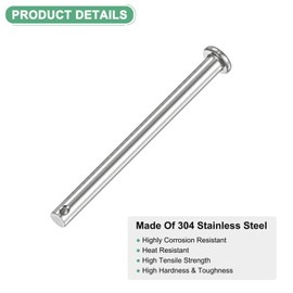 M METERXITY 20-Pack Single Hole Clevis Pins, M6 x 80mm 304 Stainless Steel Flat Head Clevis Pins for Mechanical Linkage/Fixed Parts/Ship Rigging, Link Hinge Pin Reusable