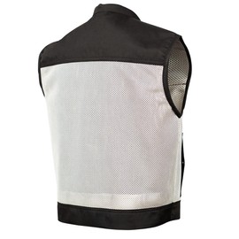 Daniel Smart Men’s Motorcycle Mesh Vest Low side Biker & Breathable Riding Gear Summer Vest with Zipper Closure (Free Spirit -S)