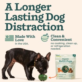 WOOF WOOF Pupsicle Refill Pops, Delicious Long Lasting Dog Treats, Pre-Made Pupsicle Refills for Dogs, Wholesome Ingredients, Low-Mess Chicken Pet Treats - Small Pops - 10 Count