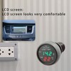 Car Voltmeter, 3 in 1 12V/24V Car USB Charger Thermometer