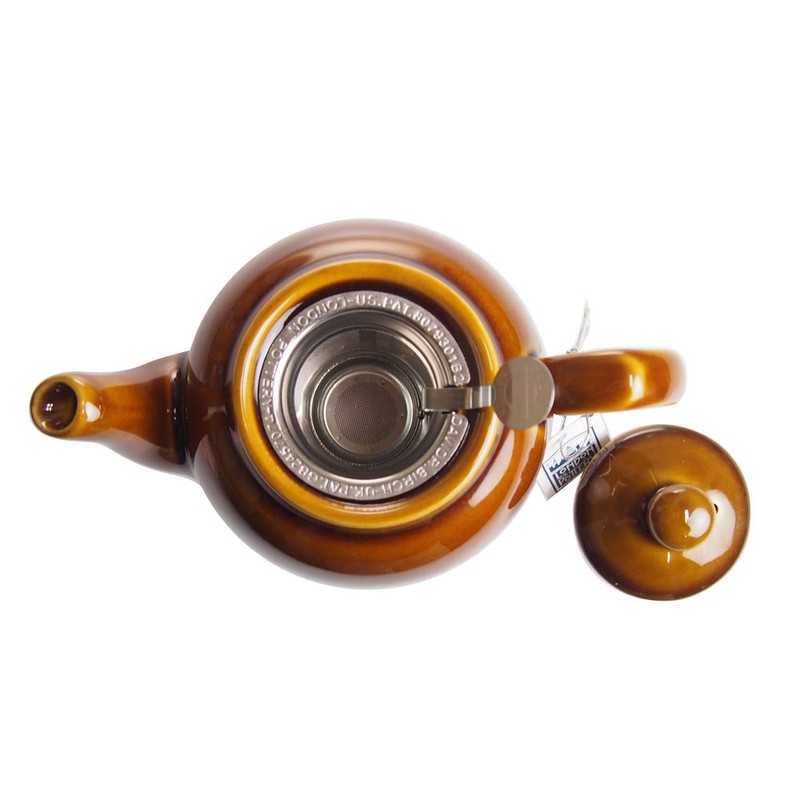 LONDON POTTERY Farmhouse Teapot for 2 Cups, Rockingham Brown