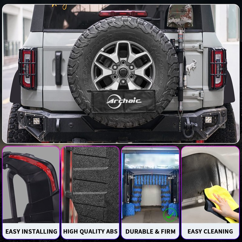 Archaic Tail Light Covers for Ford Bronco 2021-2023, Rear Lamp