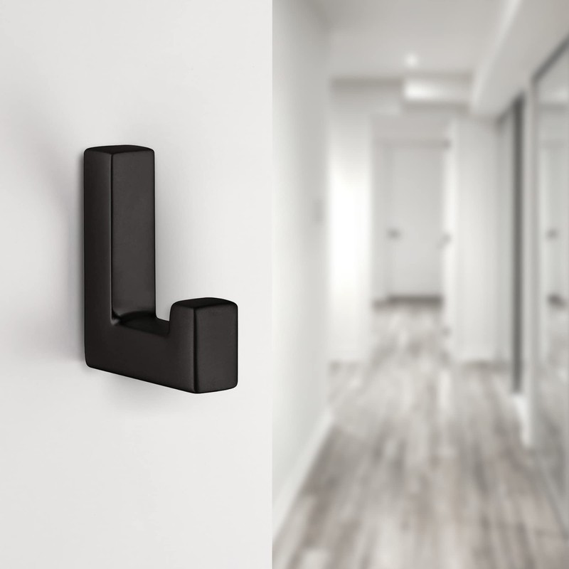 Gedotec Quadro Designer Coat Hook Square Coat Hook Matt Black