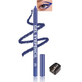 Waterline Gel Eyeliner Pencil, dark blue Waterproof Smudge-Proof Long Lasting Eye Liner pencil with Sharpener, Hypoallergenic Creamy Smooth Eyeliner Pencils, High-Pigment Creamy Matte Formula-09