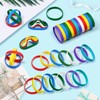 NAHRMY 60PCS Rubber Bracelets Silicone Wristbands for Kid, Elastic Silicone