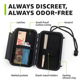 INFINITKIN Smell Proof Storage Box & Pre Roll Case – Airtight, Waterproof, Portable for Travel, Camping, Hiking & Water Sports