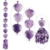 Nupuyai 30cm Amethyst Hanging Heart Shape Ornament for Car Window