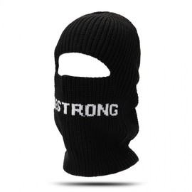 Men's Winter Knit Balaclava Hat - Black Hat LF2615 White Lettering 3ea