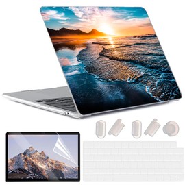 Yadiyeye Case for MacBook Air 13.6 Inch M3 M2 2024-2022 Release A3113 A2681, Ultra Thin Hard Shell Protective Snap Case for Mac Air M2 13 Inch Sea Dreams 07