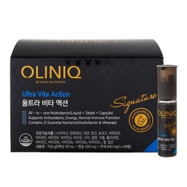 OLINIQ Ultra Vita Action (liquid 20ml + capsule 500mg + tablet 600mg) 30 bottles / OLINIQ 울트라 비타 액션 (액상 20ml + 캡슐 500mg + 정제 600mg)30병