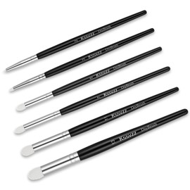 Kssvzz Dry Brush Miniature Painting Set, 6 Size Masterclass Drybrush Set, Model Paint Brushes for Warhammer, Citadel, DND Miniatures, Hobby Detail Paint Brushes (Black)