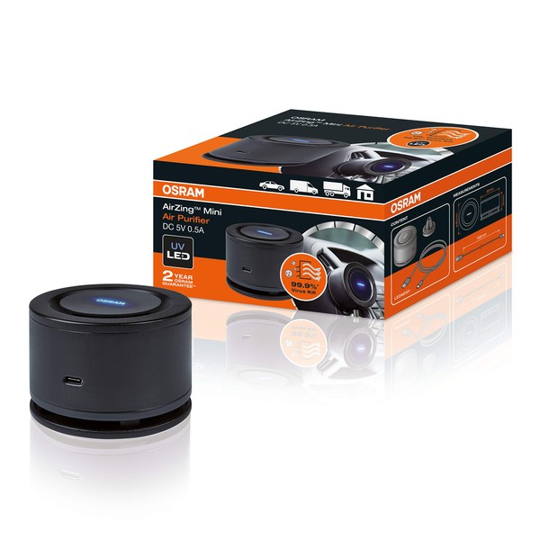 OSRAM LEDAS101 AirZing Mini Air Purifier, Car air purifier with