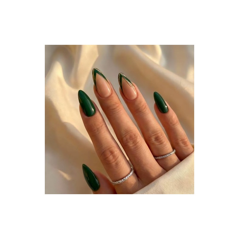 Advanced purple gradient style,Short almond-shaped nails,12 sizes - 24 nail