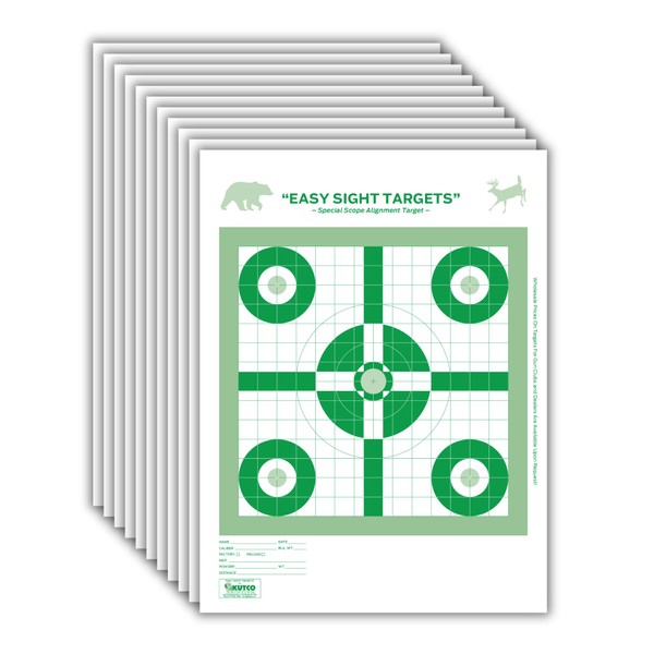 Kutco Special Scope Alignment Shooting Targets - High Visibility Precision